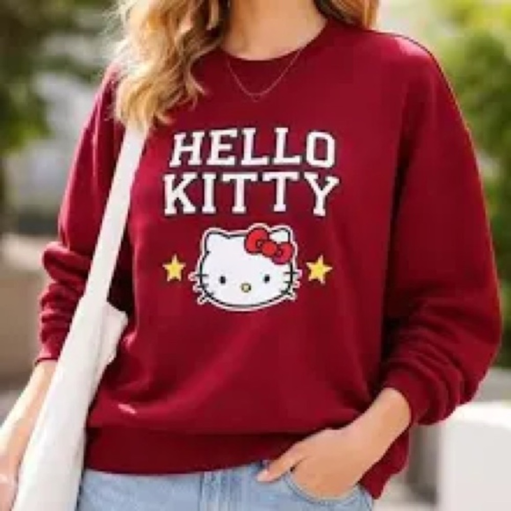 Hello Kitty Red Crew Neck Sweater